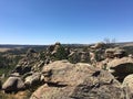 Hiking adventure rocks in Wyoming Royalty Free Stock Photo