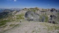 Hiking along a mountain ridge overlooking the two valleys of Saint Veran and Ceillac Cristillan