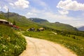 Hiking on the Alp Flix Royalty Free Stock Photo