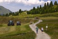 Hiking on the Alp Flix Royalty Free Stock Photo