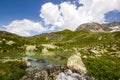 Hiking on the Alp Flix Royalty Free Stock Photo