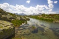 Hiking on the Alp Flix Royalty Free Stock Photo