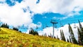 Hiking trails on Tod Mountain near the village of Sun Peaks of British Columbia, Canada