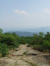 Hiking on Appalachian Trail at Blood Mountain Royalty Free Stock Photo