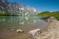 Hiking around Truebsee lake in Swiss Alps, Engelberg