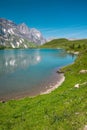 Hiking around Truebsee lake in Swiss Alps, Engelberg