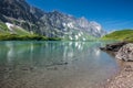 Hiking around Truebsee lake in Swiss Alps, Engelberg Royalty Free Stock Photo