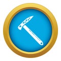 Hiking axe icon blue vector isolated Royalty Free Stock Photo