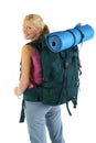 Hiking / Backpaking girl ready for adventure Royalty Free Stock Photo