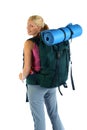 Hiking / Backpaking girl ready for adventure Royalty Free Stock Photo