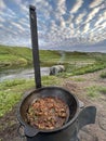 Hiking bath in a tourist camp, Murmansk region of Russia.