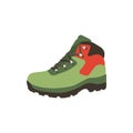 Hiking boot icon in flat style isolated on white background. Shoes mountain symbol stock. Vector footwear illustration Royalty Free Stock Photo