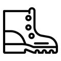 Hiking boot icon, outline style