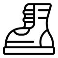 Hiking boot icon outline vector. Climbing activity