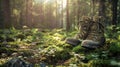 The Boots in Forest.AI generated image Royalty Free Stock Photo