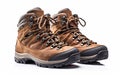 Hiking Boots on White Background Royalty Free Stock Photo