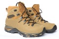 Hiking boots on white background Royalty Free Stock Photo