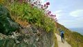 Hiking the Bray to Greystones Cliff Walk Royalty Free Stock Photo