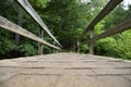 Hiking bridge in West Virginia Royalty Free Stock Photo