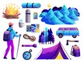 Hiking Camping Colorful Set