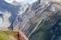 Hiking in the Canadian Rockies at Parker Ridge Trail in Jasper N Royalty Free Stock Photo