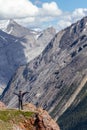 Hiking in the Canadian Rockies at Parker Ridge Trail in Jasper N Royalty Free Stock Photo