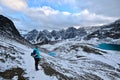 Hiking in Canadian Rockies.