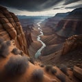 Hiking in Canyonlands National Park in Utah, generative ai