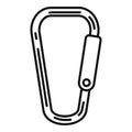 Hiking carabine icon, outline style