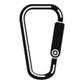 Hiking carabine icon, simple style