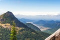 Hiking Castle Peak in Gifford Pinchot National Forest Royalty Free Stock Photo