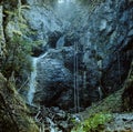 Hiking and climbing - in the gorges of the Slovak Paradise Royalty Free Stock Photo