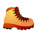 Hiking colorful boot, red yellow color, waterproof