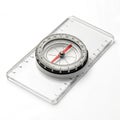 Hiking compass with clear baseplate Royalty Free Stock Photo