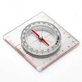 Hiking compass with clear baseplate Royalty Free Stock Photo