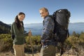 Hiking Couple On Coastal Track Royalty Free Stock Photo