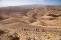 Hiking in the desert of israel