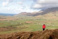 Hiking on the Dingle peninsula cosan na naomh Royalty Free Stock Photo