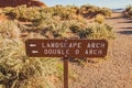 Hiking directions in Arches National Park Royalty Free Stock Photo