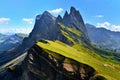 Hiking Dolomites Mountains Italy Royalty Free Stock Photo