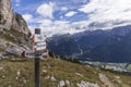 Hiking in Dolomites Royalty Free Stock Photo
