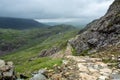 Hiking down from Snowdon mountain along the PYG track - 2