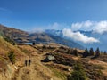 Hiking in the fall on the Aletsch Glacier