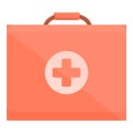 Hiking first aid kit icon, cartoon style Royalty Free Stock Photo