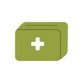 Hiking first aid kit, vector illustration in flat style Royalty Free Stock Photo