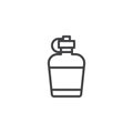 Hiking flask line icon