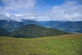 Hiking in Goldeck Austria; valley views; panorama