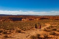 Hiking Grand Canyon Trip at Horseshoe bend, Arizona Royalty Free Stock Photo