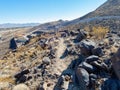 Hiking in the Henderson View Pass trail Royalty Free Stock Photo