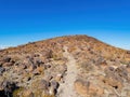 Hiking in the Henderson View Pass trail Royalty Free Stock Photo
